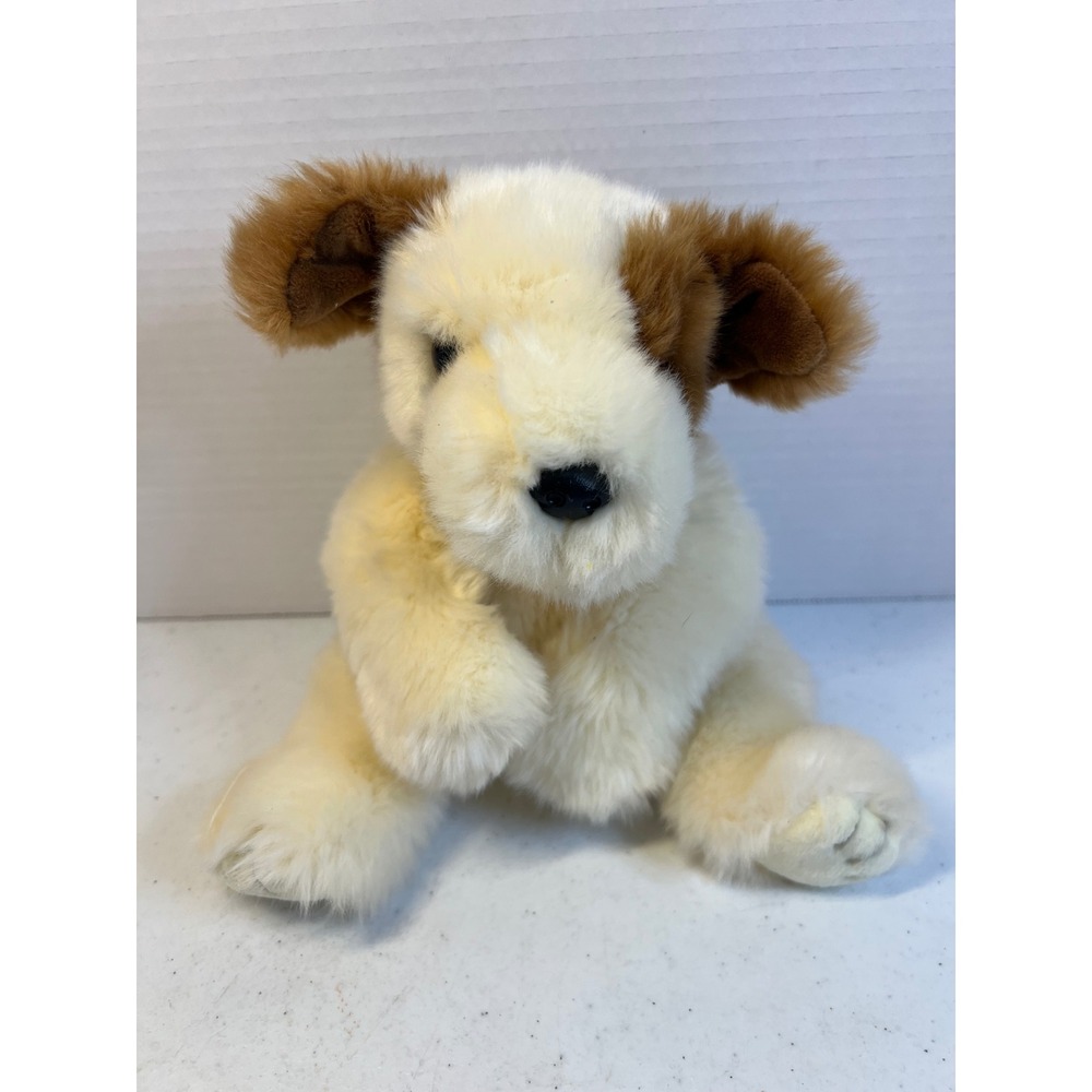 Vintage Ty Classic Baby Patches Puppy Dog Plush Cream Brown 1998 13 Inch